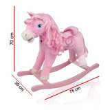 Caballo Mecedor Hamaca C/luz Y Sonido Int 9011 Orig Phiphi Color Rosa