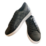 Tenis Coach De Hombre Negros/blancos 5 Al 8 Premium 34yehu