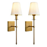 Passica Decor Modern Antique Brass Wall Sconce Juego De Dos,