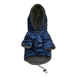 Parka Con Gorro Para Perro Forro Polar Chaqueta Talla S Azul