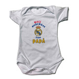 Pañalero Bebé Futbol Nací Madridista Como Papá Real Madrid