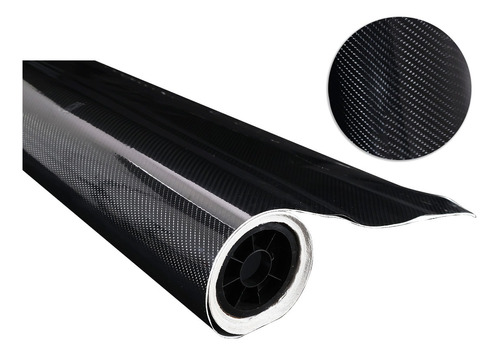 Rollo Vinil Fibra Carbon 5d High Glossy S/ Burbuja 8mx1.50