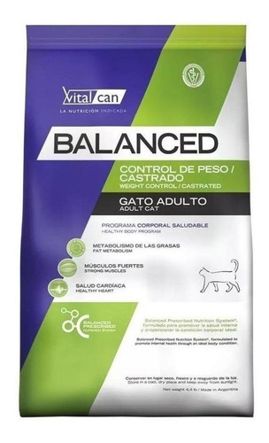 Vitalcan Balanced Control Peso/castrados7.5kg Universal Pets