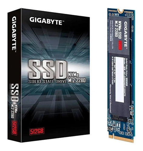 Disco Sólido Ssd Gigabyte 512gb Nvme 1.3 M.2 Pcie 3.0x4