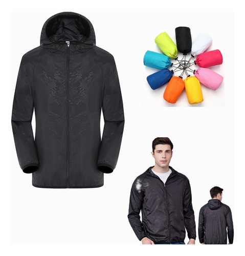 Chaqueta Cazadora Rompevientos Deportiva Semi Impermeable