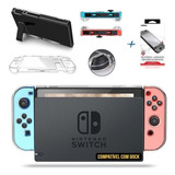 Kit Case Nintendo Switch Acrílico Compatível Dock+pelicula