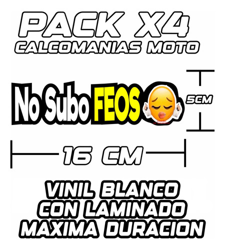 Calcomanias Stickers Vinil No Subo Feo Auto Moto Laptop Pc | MercadoLibre