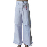 Pantalon Jeans Wide Leg, Palazzo Bota Ancha  Para Nenas