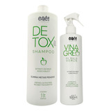 Kit Maçã Verde Shampoo 1 Litro + Vinagre Detox 500ml Eaê!