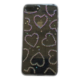 Funda Para iPhone 7 8 Plus Xs Xr Max Glitter Corazon Strass