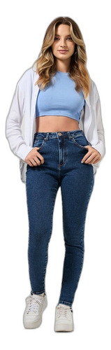 Calça Jeans Skinny Detalhe Na Barra