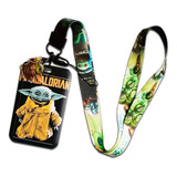 Porta Carnet Identificación Y Lanyard The Mandalorian