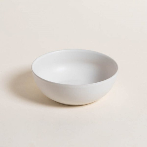 Bowl/compotera De Cerámica C/borde Irregular Semimate Blanco