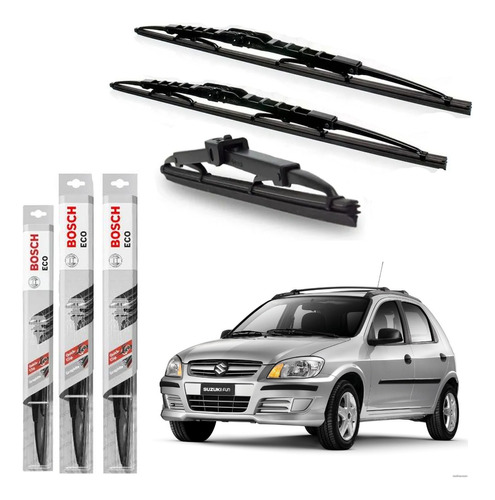 Kit 3 Escobillas Limpiaparabrisas Eco Bosch - Suzuki Fun