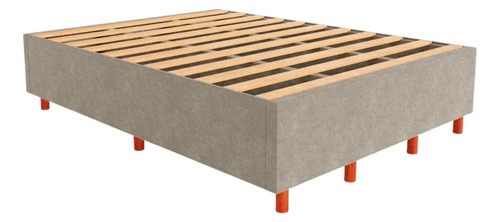 Cama Box Casal Suede Base Desmontável 1,40x40