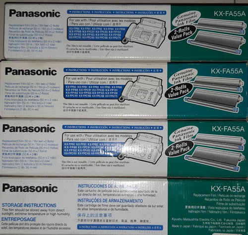 Set 2 Rollos Originales Panasonic Fax Kx-fa55a Envio Gratis