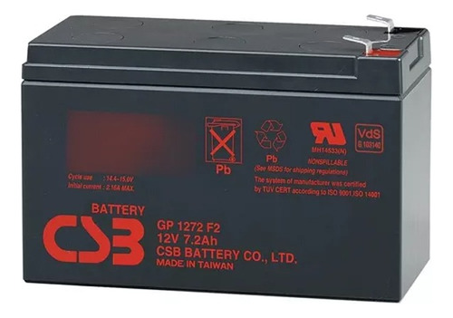 Bateria Csp 12v 7ah Csp 12-7.2 Sms Apc Alarmes No Breaks