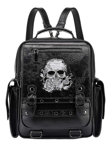 Steampunk Mochila Skull Head Cosplay Skulls Mochila Para