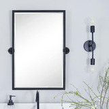 Tehome 20x30'' Pivot Tilting Bathroom Vanty Mirror Rectangle