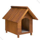 Casinha Casa De Madeira Pet Para Cachorro Cães Resistente N3