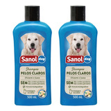 Produto Pet: Kit 2 Shampoo Pelo Claro Cachorro 500ml Sanol.1