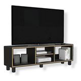 Rack Negro Duna 70 Pulgadas Xl Elegante Mueble 