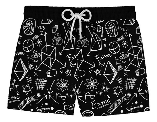 Short Bermuda Masculino Matemática Cálculos Números Ref 356