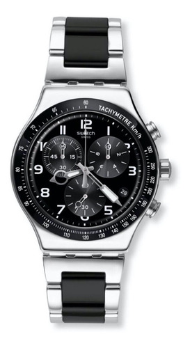 Reloj Swatch Hombre Plateado Yvs441g Irony Chrono Acero