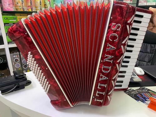 Acordeon/ Sanfona Scandalli 72 Baixos Nova! Frete Grátis