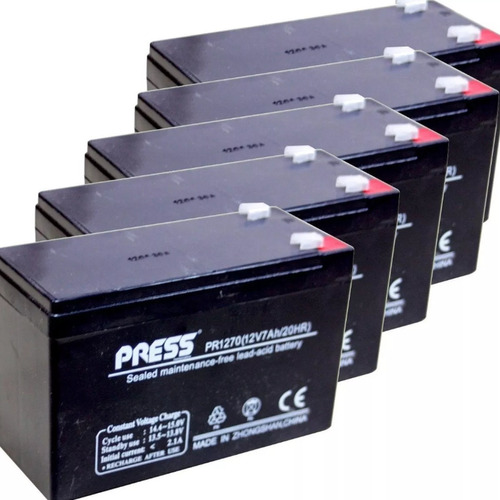 Baterías De Gel 12v 7ah Recargable Press X 10 Unidades