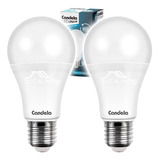 2 Lámparas Led 12w (100w) Luz Fría Candela Clásica 6520