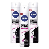 Pack X3 Desodorante Nivea Black & White Invisible Clear