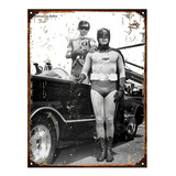 Cartel De Chapa Vintage Retro Batman Y Robin