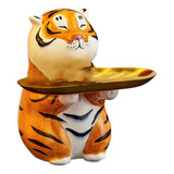 Cute Tiger Ceramic Storage Decoration Joyería Llave De Escr