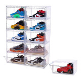 Caja De Zapatos Tenis Apilable Premium Transparente Imantada