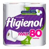 Papel Higiénico Higienol Max 80 Metros X 2 Bolsones 80 Rollo