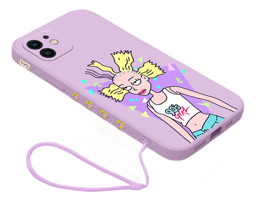 Funda De Silicona Para iPhone Con Dibujos Animados + Correas