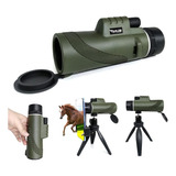 Telescopio Monocular  Con Adaptador De Celular Y Trípode