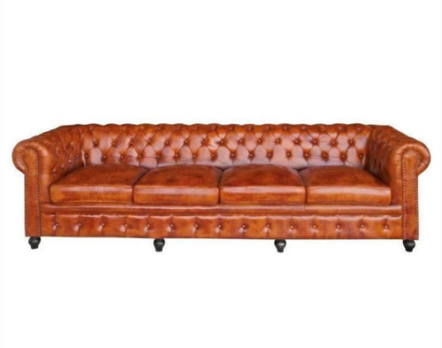 Sillon Chesterfield De 4 Cuerpos 100 % Cuero Original 