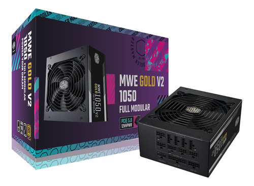 Fuente Cooler Master Mwe Gold V2 1050w Full Modular Atx 3.0 Color Negro