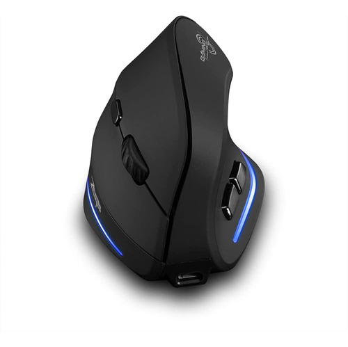 Mouse Negro Ergonomico Vertical Inalambrico Receptor Usb