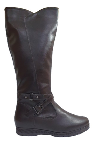 Bota Feminina Mooncity Cano Alto Salto Rasteira 71121