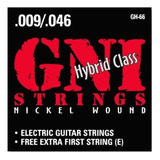 Cuerdas Para Guitarra Eléctrica Híbridas Nig Gh-66 (009-046)