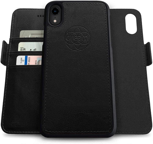 Funda Para iPhone XR, Negro/resistente/delgada/cuero