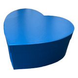 Caja Decorativa En Cartón Para Regalo Forma Corazón Azul