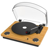 Tocadiscos De Vinilo Con Receptor Bluetooth Incorporado Y 2 