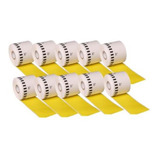 10 Rollos Para Brother Ql700, Ql800 Dk2205 62mm Amarillo 