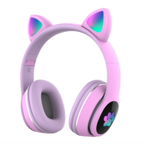 Auriculares Bluetooth Inalámbricos Orejas Gato Luz Led 