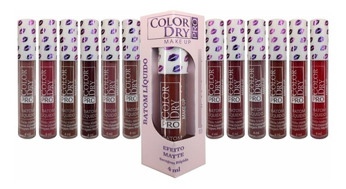 Kit Batom Líquido Color Dry Pro Makeup 200 Peças
