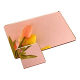 2 Laminas De Acrilico Espejo Color Rose Gold De 30 X 30 Cm